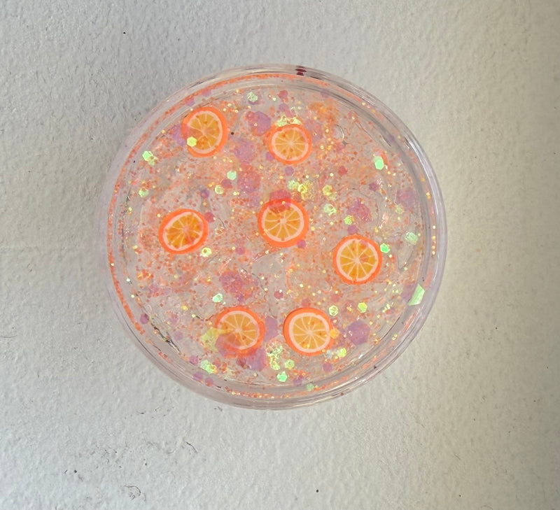 Orange hair glitter gel