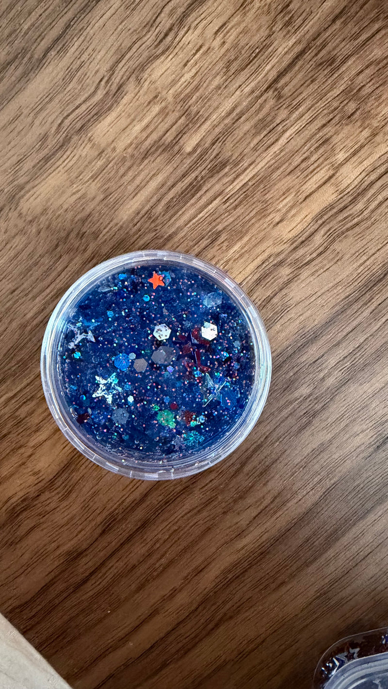 4th of July glitter gels