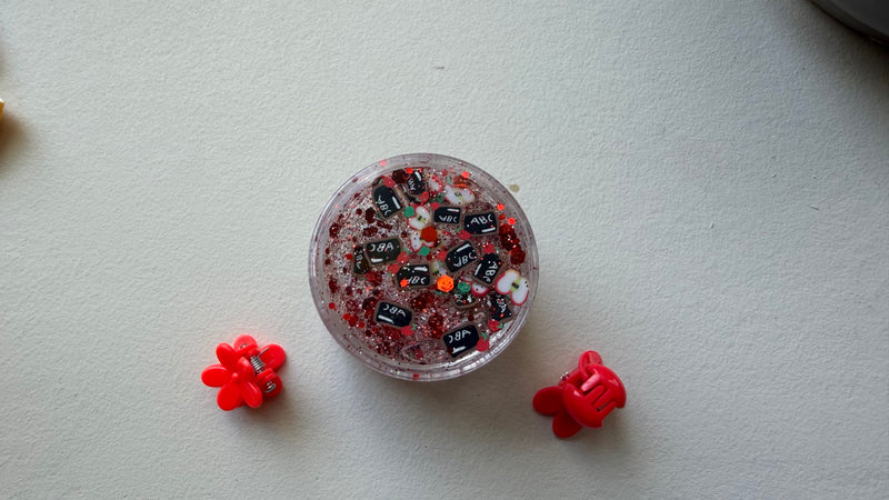 Apples and ABCs glitter hair gel