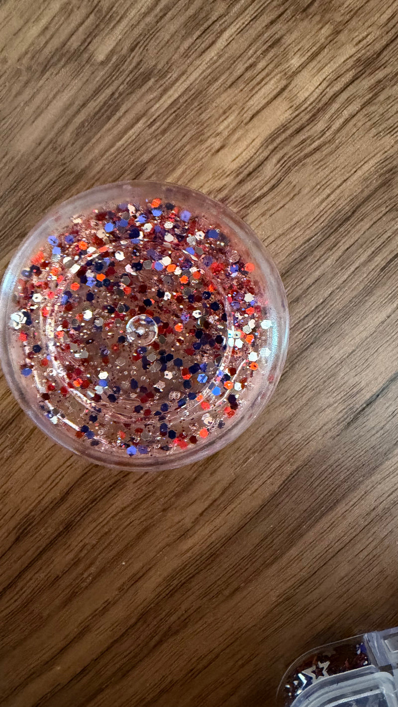4th of July glitter gels