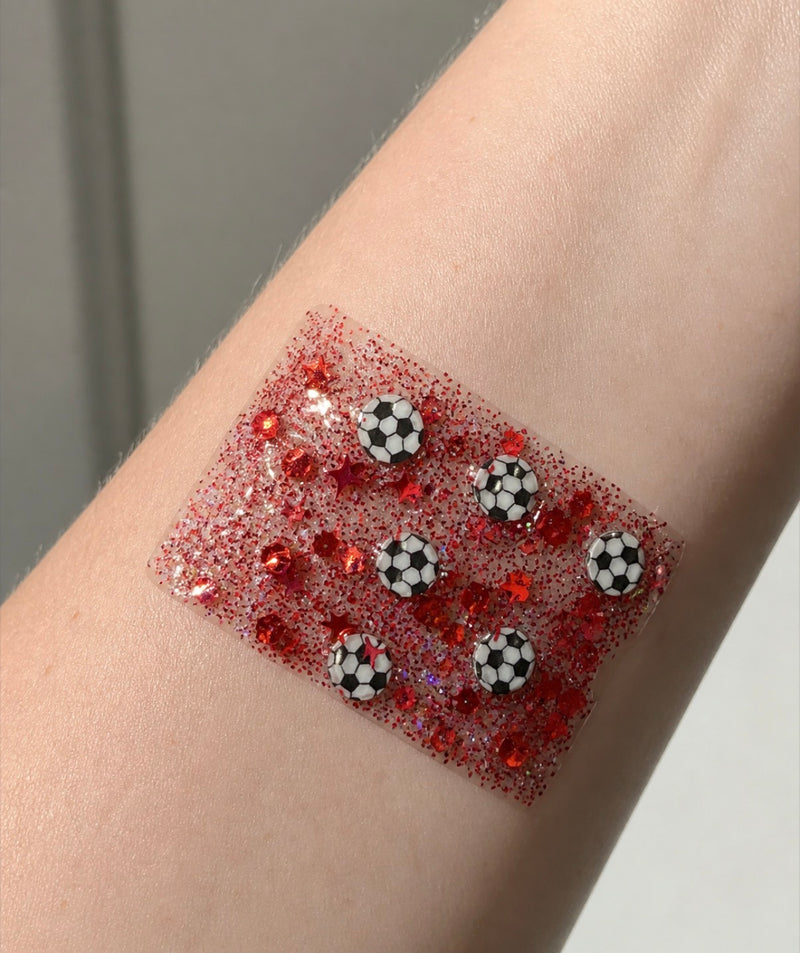 Soccer⚽️ star red glitter hair gel